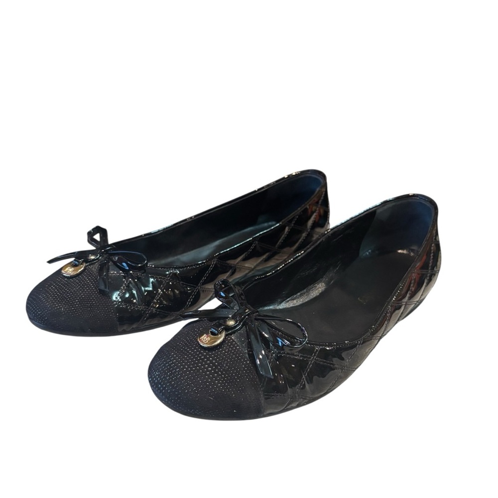 Russell & Bromley women’s Quilt Ballerina‎ Black Patent leather flats 41.5/10.5